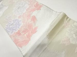 牡丹模様織出し袋帯